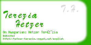 terezia hetzer business card